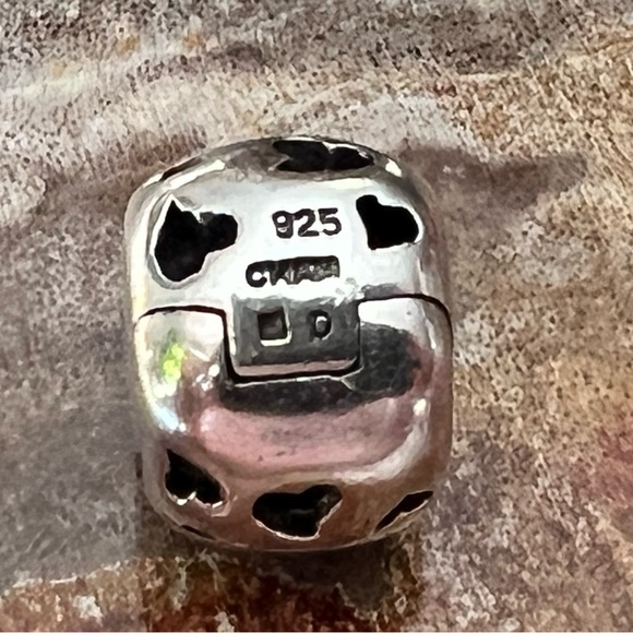 NEW Authentic Chamilia- Treasure Bead I Love You Charm hearts cutouts Silver 925 - Picture 7 of 8